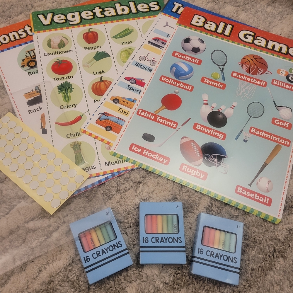 12 learning posters for toddlers